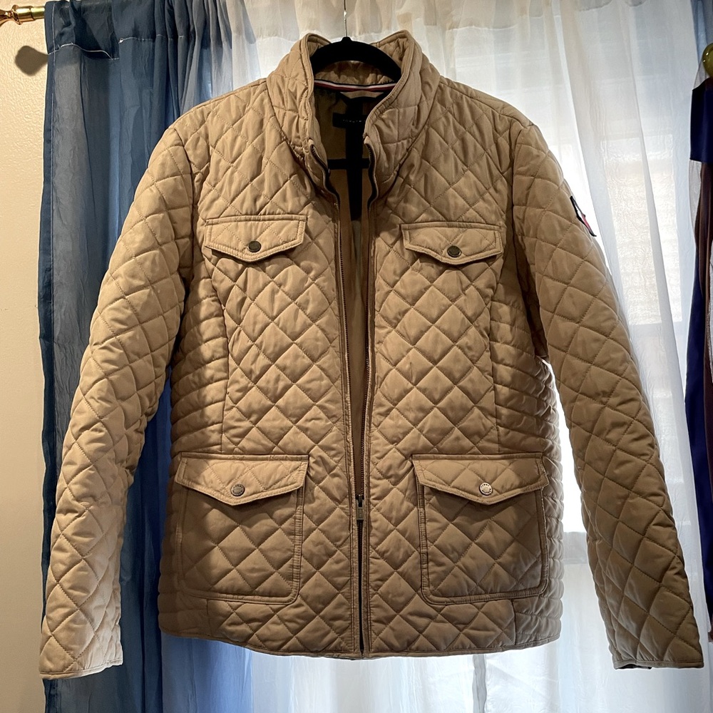 XL Tan/Beige Tommy Hilfiger Quilted Jacket